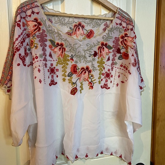 Johnny Was Nicky Embroidered Crop Top Women’s XL - Picture 3 of 10